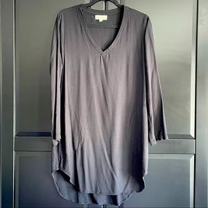 EUC Anthropologie - Cloth & Stone (S) Black V Neck Tunic Dress w/ Pockets